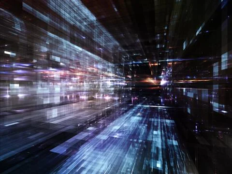 Lights of Future Metropolis Illustrazione stock