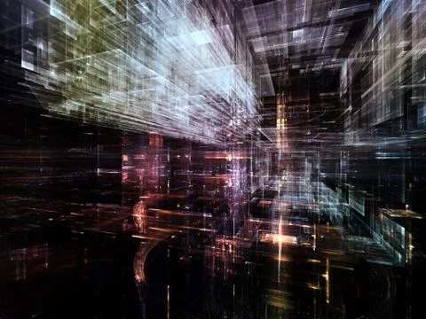 Lights of Future Metropolis Stock Illustration