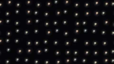 Lights glow in a dark space creating a shiny pattern Stock Footage 338235030