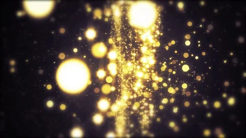 Lights gold bokeh background. Elegant golden abstract. Disco background with  Vidéo 82441381