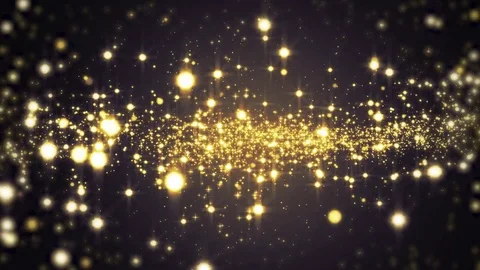 Lights gold bokeh background. Elegant golden abstract. Disco background with  Stock-Footage 82445808