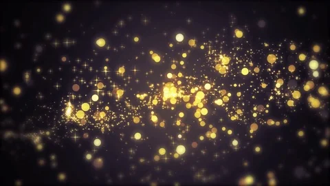 Lights gold bokeh background. Elegant golden abstract. Disco background with  Vídeo Stock 82448872