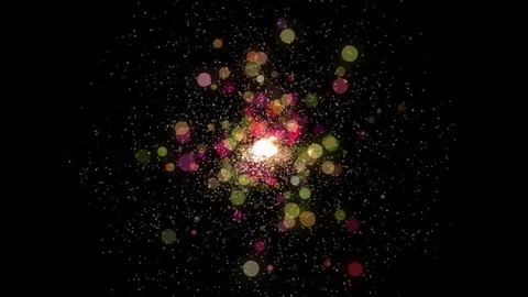 Lights gold bokeh background. Elegant golden abstract. Disco background with  Video stock 82477105