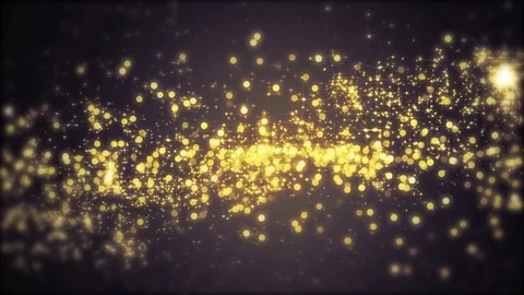 Lights gold bokeh background. Elegant golden abstract. Disco background with  Stock Footage 82491246