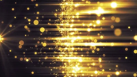 Lights gold bokeh background. Elegant golden abstract. Disco background with  Видео 82497554