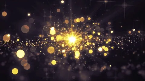 Lights gold bokeh background. Elegant golden abstract. Disco background with  動画素材 82551486