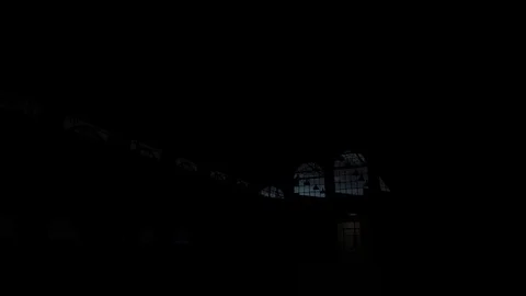 Lights gradually turning on in the loft hall. Stock Footage 84512065