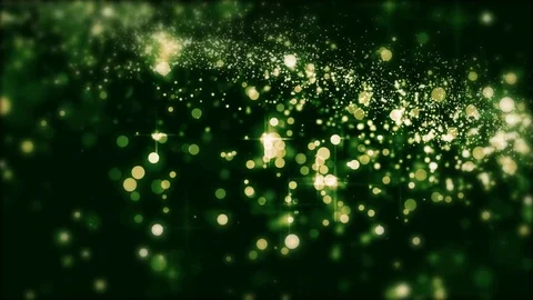 Lights green bokeh background. Elegant gold abstract. Disco background with c Stock-Footage 82447717