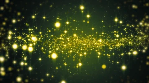Lights green bokeh background. Elegant gold abstract. Disco background with c Video stock 82455136