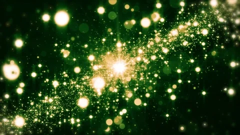 Lights green bokeh background. Elegant gold abstract. Disco background with c Vídeos de archivo 82460783