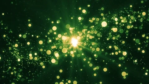 Lights green bokeh background. Elegant gold abstract. Disco background with c 動画素材 82470654