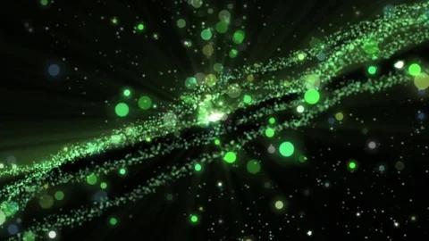 Lights green bokeh background. Elegant gold abstract. Disco background with c Stock Footage 82472114
