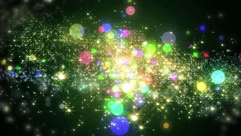 Lights green bokeh background. Elegant gold abstract. Disco background with c 스톡 동영상 82489775