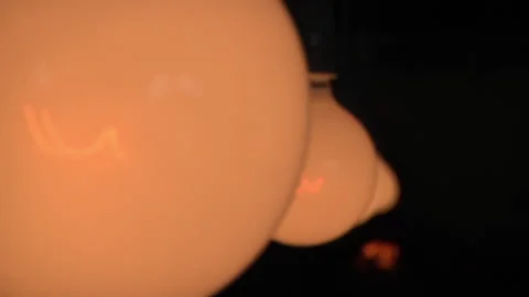 Lights Hanging In  Restaurant Stock Footage 136063480