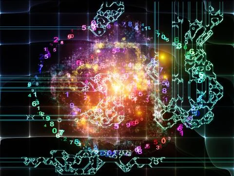 Lights of Integers Stock Illustration