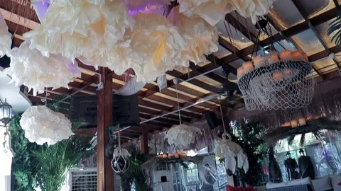 Lights interior in restaurant in Dubai Video stock 77258312