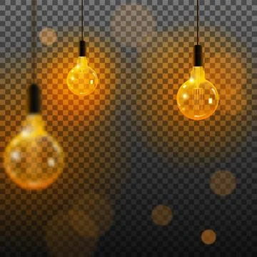 Lights isolated realistic design elements. Vector illustration. Decoration Stock Illustration