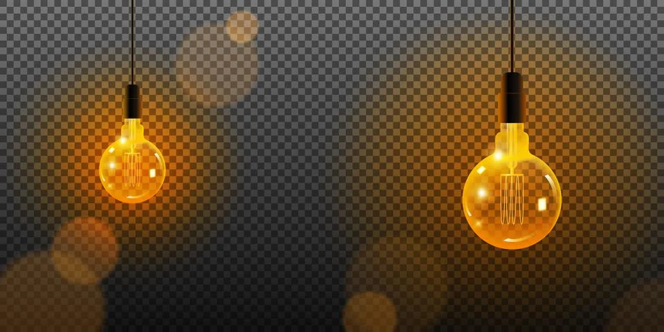 Lights isolated realistic design elements. Vector illustration. Decoration Stock Illustration