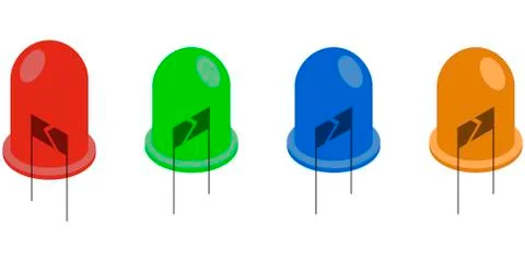 Lights Isometric Electronic components Stock Illustration