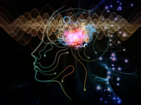 Lights of Machine Consciousness Stock Illustration