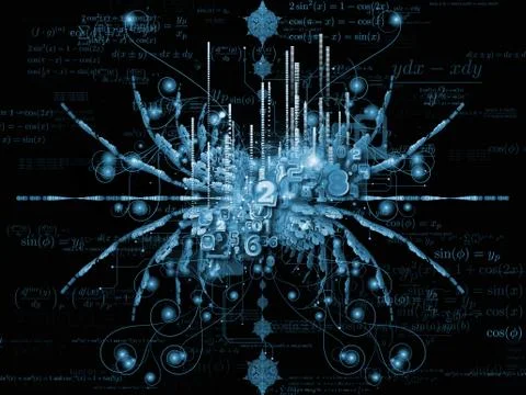 Lights of Math Design 스톡 일러스트