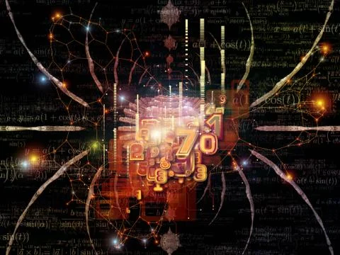 Lights of Math Design Stockillustratie