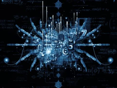 Lights of Math Design 스톡 일러스트