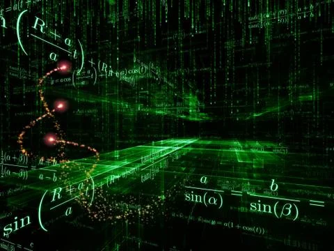 Lights of Mathematics 스톡 일러스트