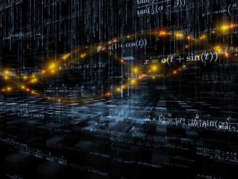 Lights of Mathematics Stock Illustration