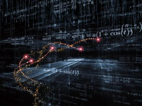 Lights of Mathematics Stock Illustration