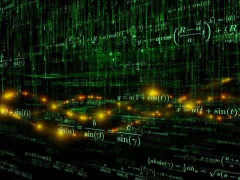 Lights of Mathematics 스톡 일러스트