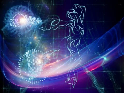 Lights of Mathematics Stock Illustration