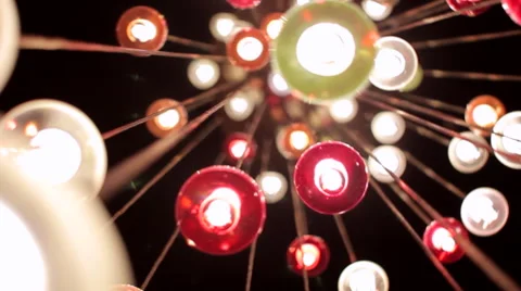 Lights of Modern Lamp Changing Form Stock Footage 50362810