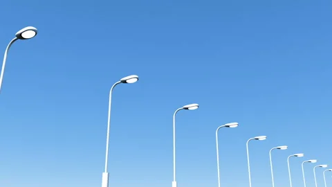 The lights of modern lanterns burn brightly, although the day has long come Stock Footage 129590689
