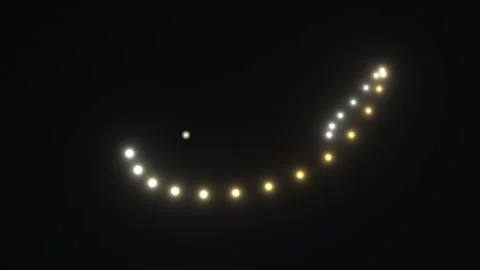 Lights moving in a dark space creating a flowing pattern Stock Footage 339007677