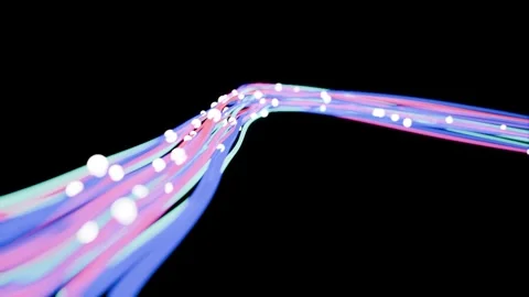 Lights neon curve lines impulse bg able to loop endless Stock Footage 336260014