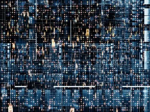 Lights of the Network 스톡 일러스트