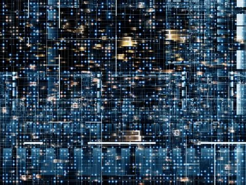 Lights of the Network Stock Illustration