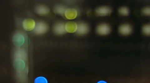 Lights on network server. loaded network media converters and ethernet switches Stock Footage 50027001