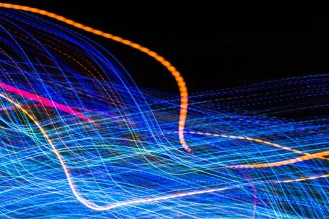 Lights in the night, abstract Stock Photos