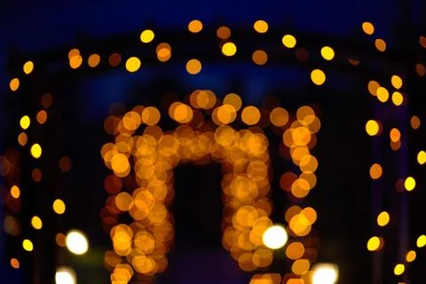 Lights of night, bokeh background Stock Photos