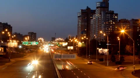 Lights of the night city Stock Footage 55863329