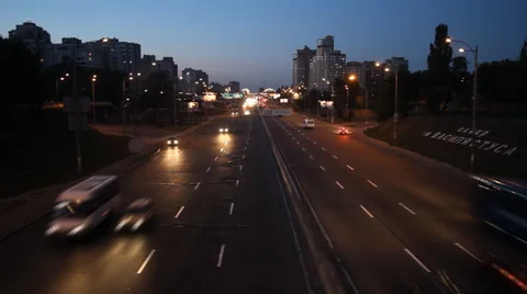 Lights of the night city Stock Footage 55869179