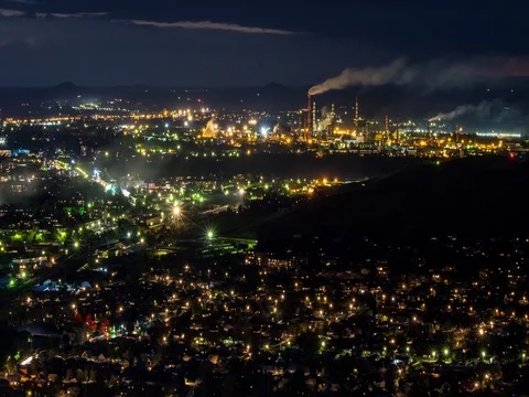 Lights of the night city Timelapse Stock Footage 73755582