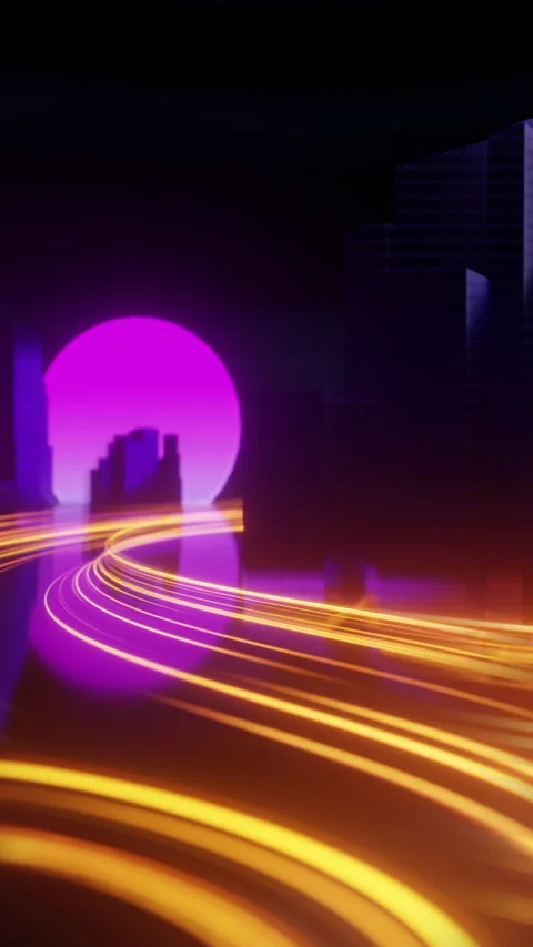 Lights Of The Night City. Vertical Видео 245556379