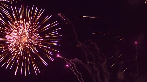 Lights of the night fireworks Stock Footage 92681829