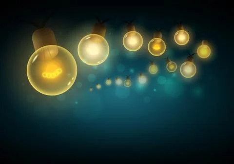 Lights in the night. Stock Illustration