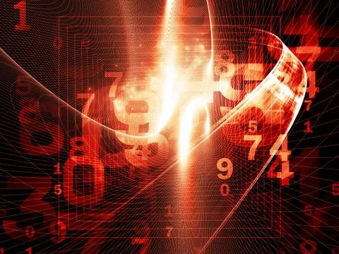 Lights of Numbers 스톡 일러스트