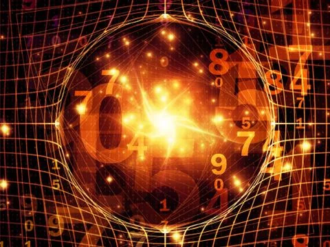 Lights of Numbers Stock Illustration