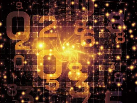 Lights of Numbers Stock Illustration